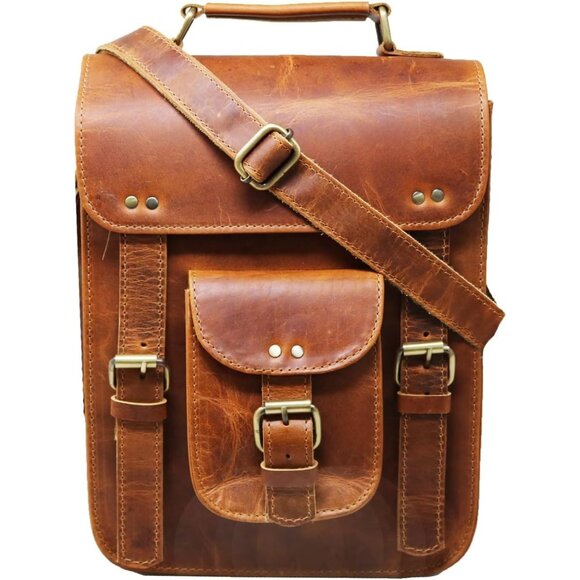 Deceptively Spacious Leather Messenger Bag - Perfect Satchel for Professionals